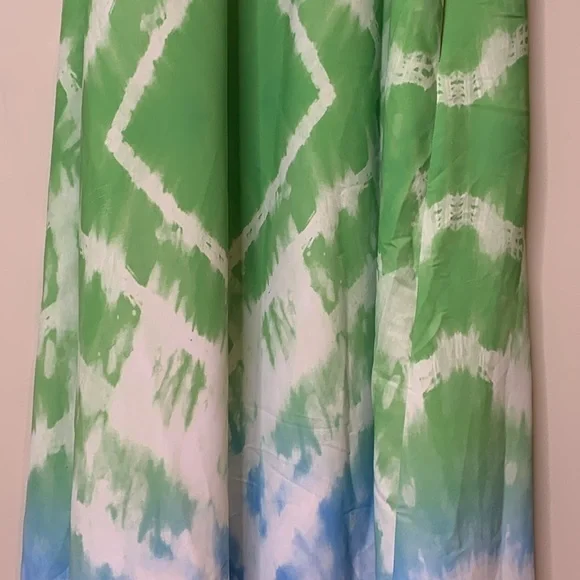 Amanda Uprichard | Julie Rainbow Tie Dye Pocket Sleeveless Halter Maxi Dress S - Picture 8 of 17